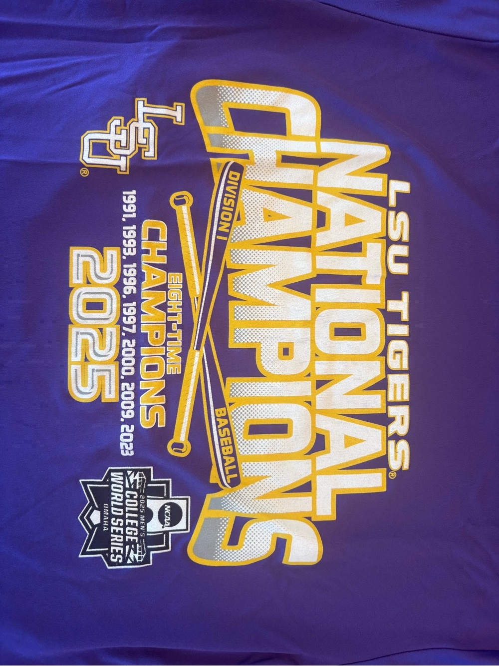 LSU National Champions 2025 Baseball Tee